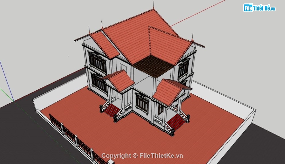 file sketchup biệt thự 2 tầng,File su Biệt thự 2 tầng,Biệt thự  2 tầng Sketchup,model biệt thự 2 tầng,model su biệt thự 2 tầng